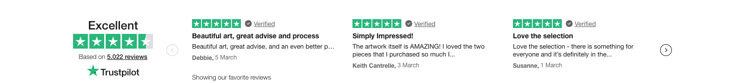 Avis Excellent sur Trustpilot