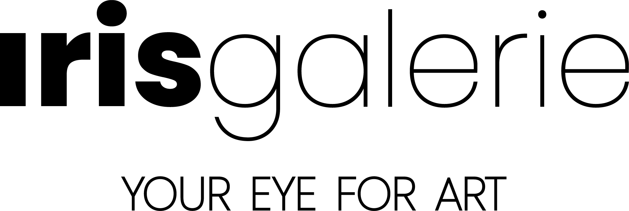 Iris galerie logo with tagline